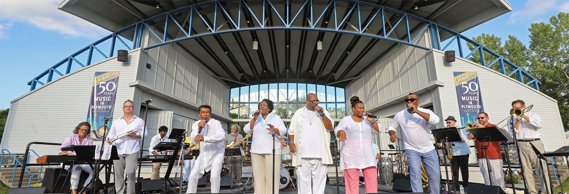 Band performing at Music in Plymouth