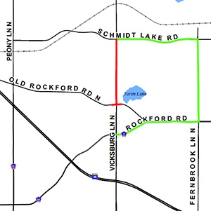 Plymouth Metrolink Route 776 Vicksburg Lane detour map